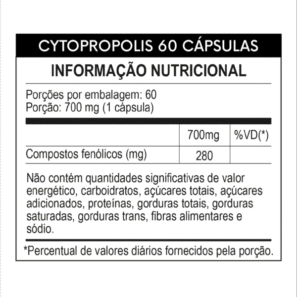 Própolis Verde Cytopropolis 60 cápsulas 700mg - Imagem 2
