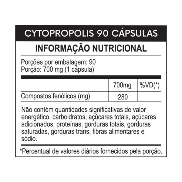 Própolis Verde Cytopropolis 90 cápsulas 700mg - Imagem 2