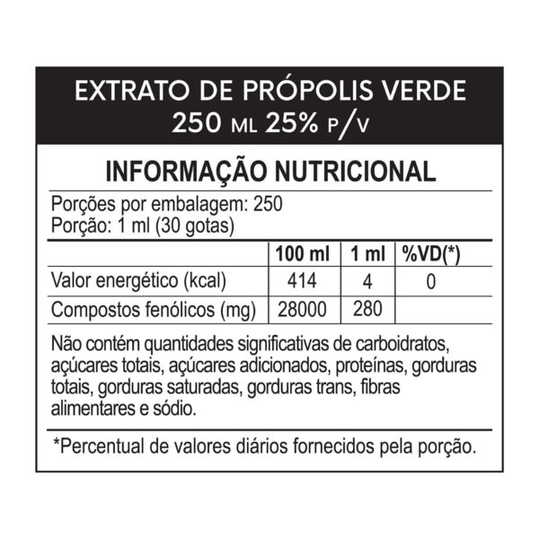Extrato de Própolis Verde 250ml 25% p/v - Imagem 2