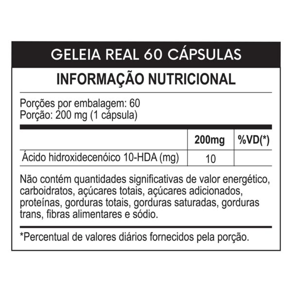Geleia Real Liofilizada 60 cápsulas 200mg - Imagem 2