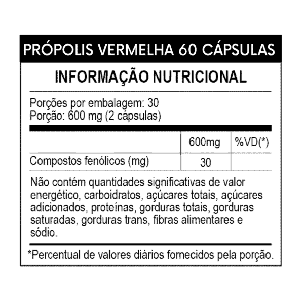 Própolis Vermelha 60 cápsulas 300mg - Imagem 2